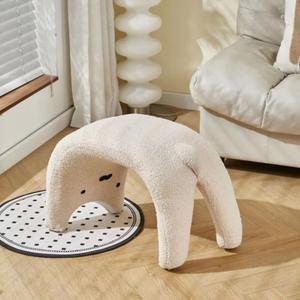 패브릭 인테리어 의자 화장대 고양이 보조 모양 침실 숨숨집 신발장 애니멀 스툴