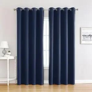 미드나잇 아일릿 암막커튼 2장 복층 긴창 침실 네이비 WC2D1D7