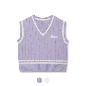 [폴햄키즈] 여아 브이넥 크롭 케이블 니트 베스트_PKE5ES2020