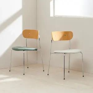 (무료배송) 등받이 이쁜 스틸형 식탁의자 책상의자 디자인체어 BJ5449