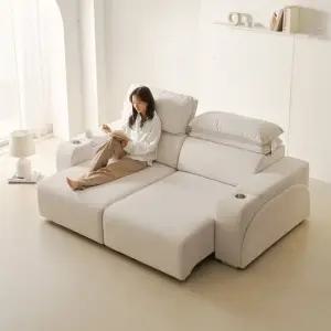 제이픽스 테티스 이지클린 패브릭 무빙 2세대 슬라이딩 리클라이너 3인 슬라이드 모션 소파