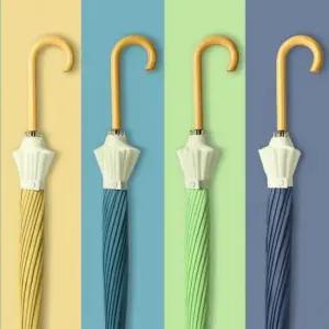 16k 인기 투톤 대형 장우산 감성 태풍 우드 선물용 답