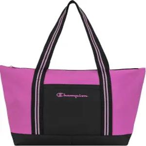 챔피언 바시티 토트 핑크/블랙 OS