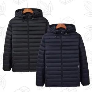 남성 후드 탈부착 경량 다운 점퍼 가을 겨울 보온 아우터 슬림핏 퀼팅 패딩