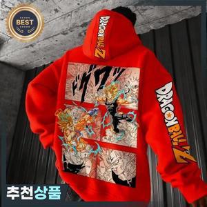 드래곤 볼 코믹스 공동 브랜드 프린트 후드티 남성  여성 봄/가을  데일리 캐주얼 일본 하라주쿠 스웨터 탑