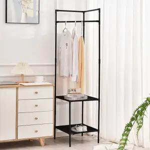 코너 옷걸이 행거 틈새 수납 선반 스탠드 키큰 옷장 [AYP287]