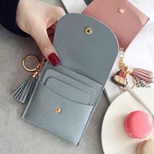 태슬장식 미니지갑 카드지갑 똑딱이단추 학생지갑 심플-WFIP26K