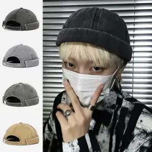 와치캡 빈티지 워싱 와치캡 골무모자 캡없는모자 숏비니 챙없는모자