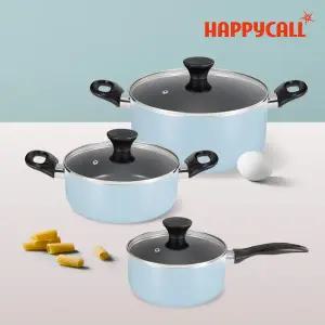 [본사직영] 키친핏 세라믹 인덕션 냄비 3종 세트 (18한/20양/24곰)