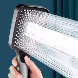 목욕탕 4단 조절 강력 샤워기 고압 헤드 수압 네모샤