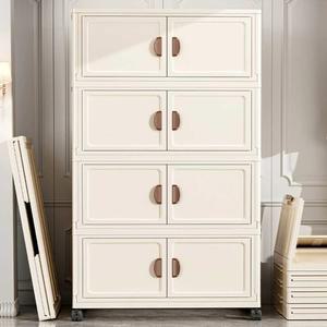 접이식 수납정리장 정리수납장 그로밋 무타공 미니 양문형 찬장 정리함 방수 리빙박스