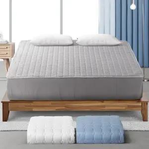 침대 매트 K 보 스커트 더블 시트 킹사이즈 누빔패드 리스방수커버 고정클립집게