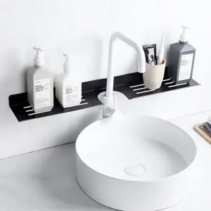 욕실 수전형 선반 접착식 철제 세면대 욕실 무타공 선반 화장실 벽걸이 싱크대 다용도 수납장