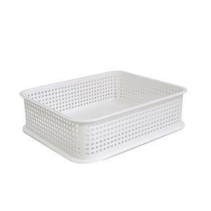 [2개구성] 창신리빙 창신멀티화이트 리빙박스 바스켓 3호 수납용품 340x260x90mm 생활용품 LWDA48F9