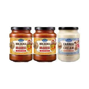 폰타나 볼로냐 베이컨 볼로네제 파스타소스 430g, 2개+카르니아 베이컨&머쉬룸 크림 파스타소스 430g, 1개