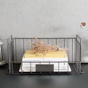 네임택 홀더가 있는 철제 바구니 주방 거실 소품 정리 철망바스켓 네트망