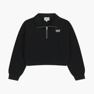 마리떼 W 스몰 클래식 로고 하프 집업 크롭 스웨트 B1 MFG46SSW110 BLK HGY IVR