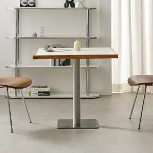 클로 실버 목테 테이블 LPM 고무나무 원목 식탁 카페 업소용 600