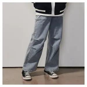 [셀러허브 1]에꼴리에 HC33 애쉬블루 파라슈트진 여아,청바지,바지,와이드,파라슈트,연청,데님,스판,편한