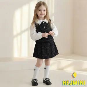 [헤이미니] 프렌치트위드베스트스커트상하복