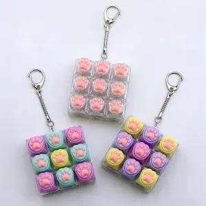 고양이발 led 키보드 클리커 딸깍이 키캡키링 9구