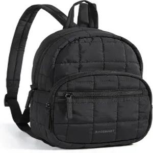 백스마트 대학용 노트북 백팩 여성용 여행용 퀼트 캐주얼 데이팩 방수 책가방 9.7인치 블랙 미니