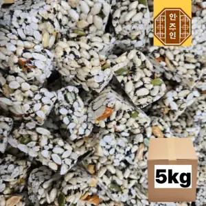 아몬드 듬뿍 땅콩쌀강정 5kg 도매 벌크 대용량벌크 박스 국내산 튀밥 오란다 조청 전통과자 오꼬시 민속