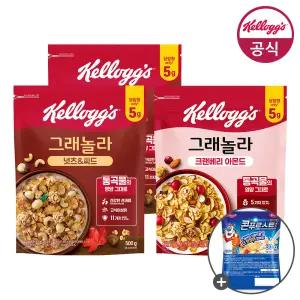 켈로그 시리얼 넛츠앤씨드 그래놀라 500g x 2개 + 크랜베리 500g + 미니30g