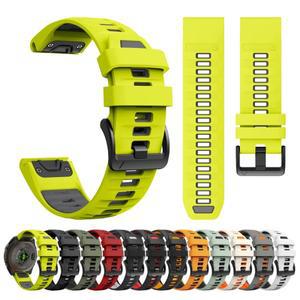 호환상품 22mm 퀵핏 실리콘 스트랩 가민 호환 페닉스 8 E 7X 6X/쿼틱스 3 스포츠 밴드 디센트 G2/인스팅트
