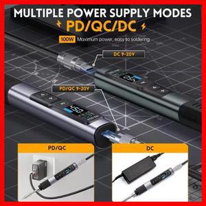 FNIRSI HS-02 Protable 열 도구 상자 키트 100W 전력 조절 온도 빠른 가열 수리 장비 100-450 ℃   DIY 수