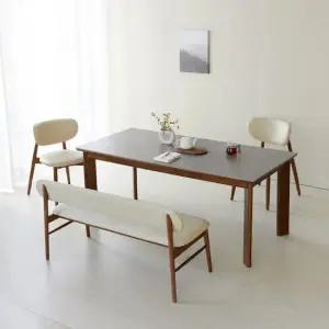 베스트리빙 데이지 1400 포세린 통세라믹 노아 4인용 식탁 테이블 카페 인테리어 식탁 의자 2개 벤치 1개