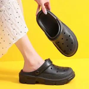 [하프클럽/]여성 고무 실내외화 슬리퍼 블로퍼 여름 아쿠아슈즈