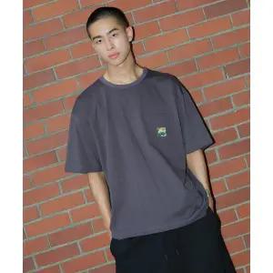 트레셔 매거진 포켓 반팔 티셔츠 차콜 1950047