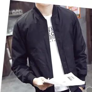 남성 캐주얼 봄 아우터 항공점퍼 카라넥 얇은 자켓