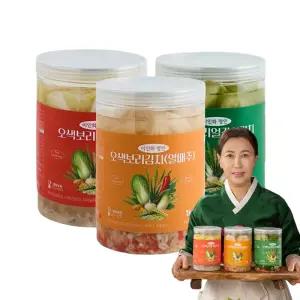 이인화명인 청정 남해 오색보리김치 3kg 알배추 얼갈이 나박 김치 건강식