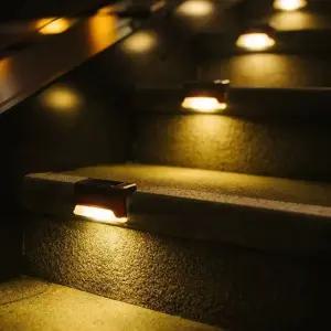 LED 태양광 충전 자동감지 미니 현관 야외 계단 벽부착 센서