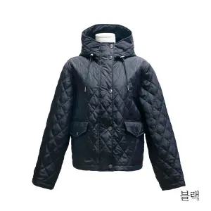 {버버리} 하이넥 후드 퀼팅재킷