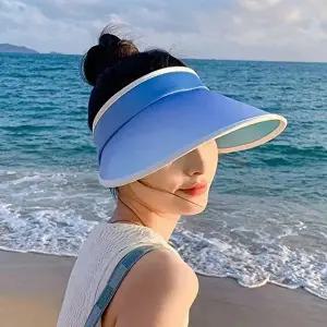 자외선차단모자 그라데이션 썬캡 햇빛차단 뒷밴딩 바캉스룩 패션모자