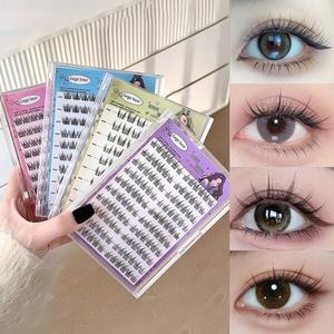 Gege 글루 없는 인조 속눈썹 쉬운 3단계 적용 자연 외관 해바라기 디자인으로 초보자에게