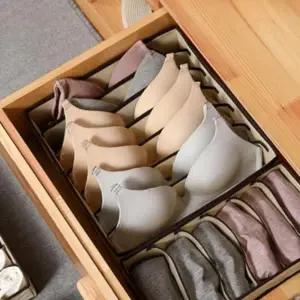 (색상 아이보리)부직포 속옷 세트 보관함 4종 칸막이 정리함