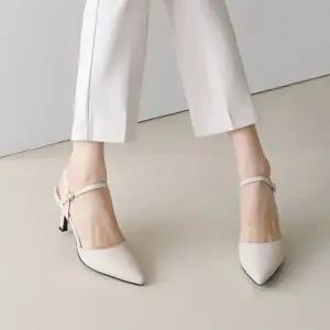 제작 스틸레토 뾰족코 트임 발등 스트랩힐Y