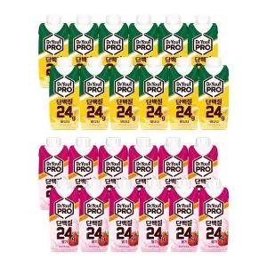 [오리온]닥터유 프로 단백질 드링크 바나나 250ml x12 + 딸기 250ml x12