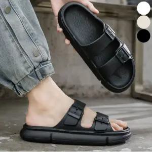 남녀 버클 스트랩 EVA 가벼운 여름 슬리퍼 뮬 실내화 FBk5+7wve