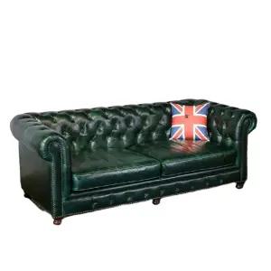 가죽 쇼파 앤틱 의자 체스터필드 소파 영구 퀼팅 2인