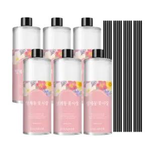 코코도르 대용량 디퓨저 양재동꽃시장 리필액 500ml x 6개 + 리드스틱 20P