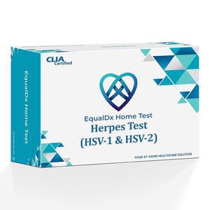 EqualDx 가정용 일반 성병 검사 키트 - HSV1 및 HSV2 검사 - 성병 헤르페스 검사 키트 - 추적 관리 및 빠른 검사 결과