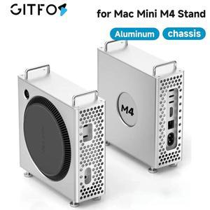 GITFOS 맥 미니 M4 스탠드 컴퓨터 케이스 방열 방지 데스크탑 알루미늄 합금 마운트 액세서리용