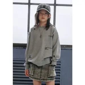 [갤러리아] (블루테일) AAA2TS08MG 멜란지그레이 어깨 트임 맨투맨