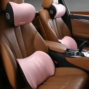 차방석 핑크 량용 헤드 목쿠션 의자메모리폼 운전석 량방석 자동 시트