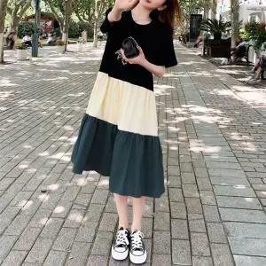 아레니아 여름 원피스 여성 임산부 미디 휴양지 반팔 가을 롱 엄마 임부복 K1881오버핏 박스 마담 임부 루